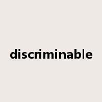 discriminable是什么意思