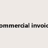 commercial invoice是什么意思