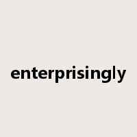 enterprisingly是什么意思