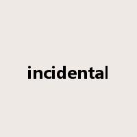 incidental是什么意思
