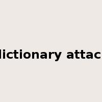 dictionary attack是什么意思