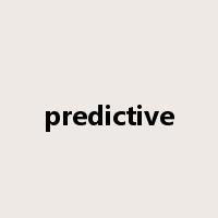 predictive是什么意思