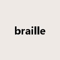 braille是什么意思