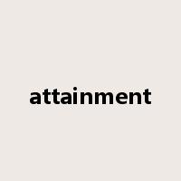 attainment是什么意思
