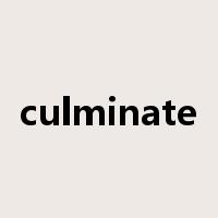 culminate是什么意思