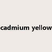 cadmium yellow是什么意思