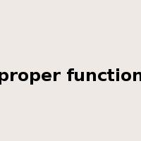 proper function是什么意思