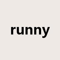 runny是什么意思