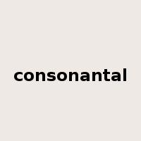 consonantal是什么意思