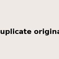duplicate original是什么意思