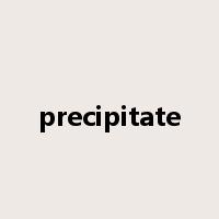precipitate是什么意思