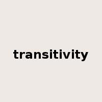 transitivity是什么意思