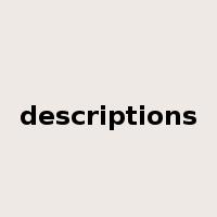 descriptions是什么意思