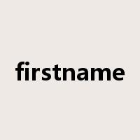 firstname是什么意思