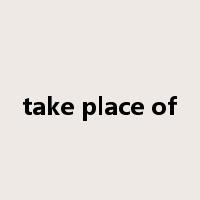 take place of是什么意思