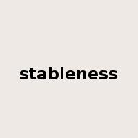stableness是什么意思