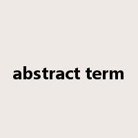 abstract term是什么意思
