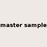 master sample是什么意思