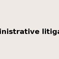 administrative litigation是什么意思