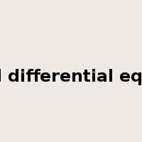 partial differential equation是什么意思