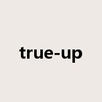 true-up是什么意思