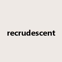 recrudescent是什么意思
