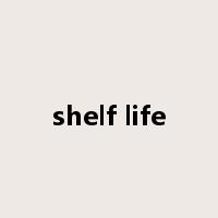 shelf life是什么意思