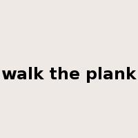 walk the plank是什么意思