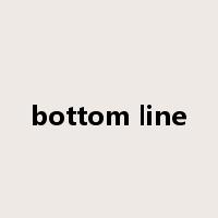 bottom line是什么意思