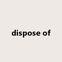 dispose of是什么意思