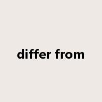differ from是什么意思