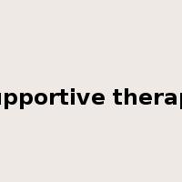 supportive therapy是什么意思