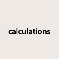 calculations是什么意思