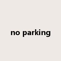 no parking是什么意思