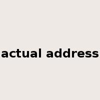 actual address是什么意思