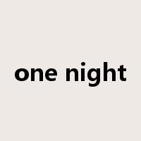 one night是什么意思