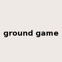ground game是什么意思