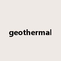 geothermal是什么意思