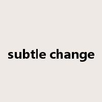 subtle change是什么意思