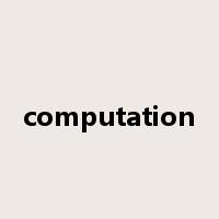 computation是什么意思