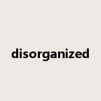 disorganized是什么意思