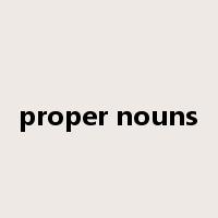proper nouns是什么意思