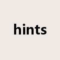 hints是什么意思