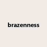 brazenness是什么意思