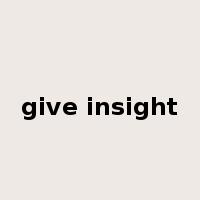 give insight是什么意思