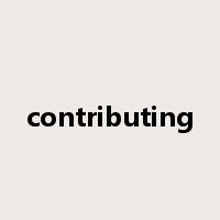 contributing是什么意思
