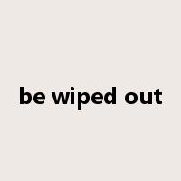 be wiped out是什么意思