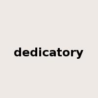 dedicatory是什么意思