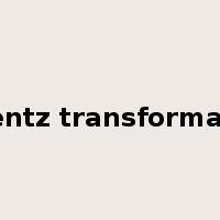 Lorentz transformation是什么意思