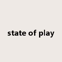 state of play是什么意思